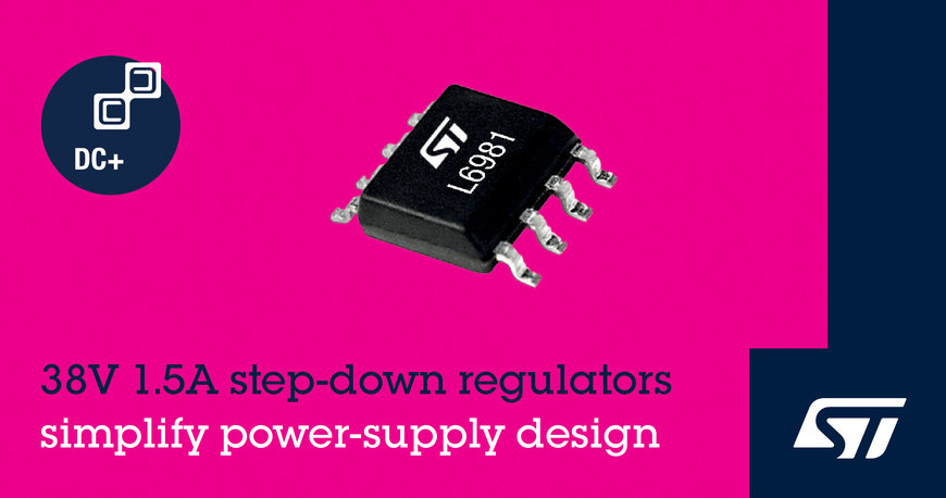 Integrated 1.5A Synchronous Regulators from STMicroelectronics Simplify High-Efficiency Power Conversion